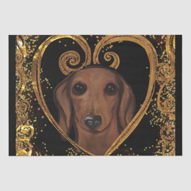 PAPEL DE SEDA DACHSHUND   (Anverso)