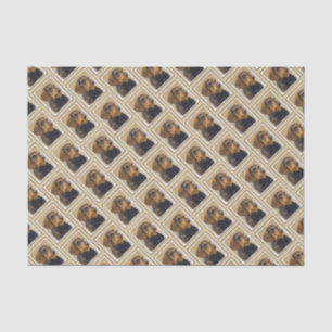 Papel De Seda Dachshund (Cabezal alambrada) Pintura original de 