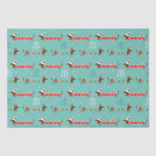 Papel De Seda Dachshund de Navidad