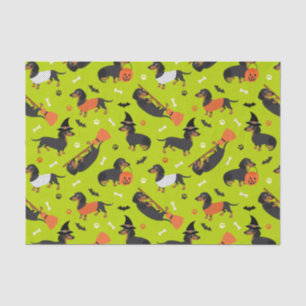Papel De Seda Dachshund Halloween