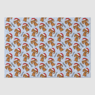Papel De Seda Dachshund Navidades Nombre personalizado Perro Wie