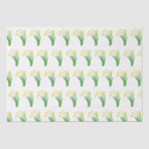 Papel De Seda Daffodils acuarela Amarillo Bonito de primavera fl