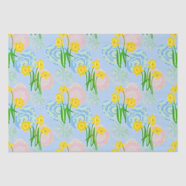 Papel De Seda Daffodils amarillos (Anverso)