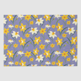 Papel De Seda Daffodils en azul morado