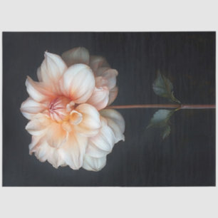 Papel De Seda Dahlia en Flor Pintura Botánica Decoupage