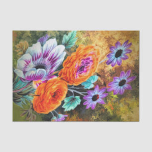 Papel De Seda Dahlia y el jardín de flores de margarita floral o