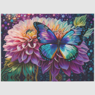 Papel De Seda Dahlia Y Mariposa Irlandesa