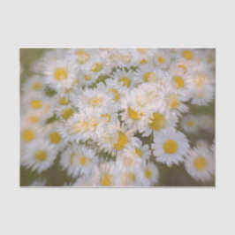 Papel De Seda Daisies Bunch White Print Floral Decoupage