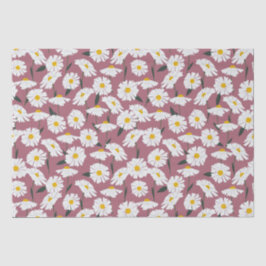 Papel De Seda Daisies en rosa