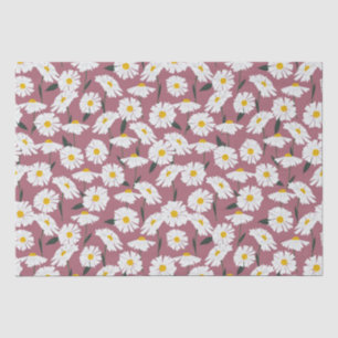 Papel De Seda Daisies en rosa