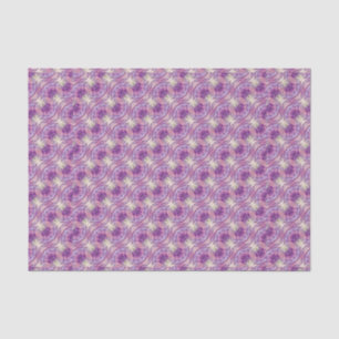 Papel De Seda Daisises Fractales De Color Púrpura Y Crema