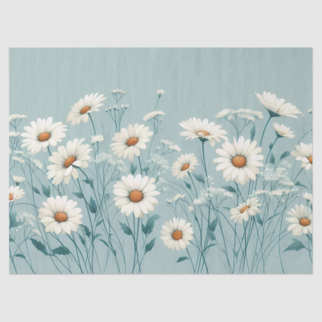 Papel De Seda Daisy Abundante (Anverso)