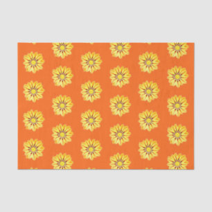 Papel De Seda Daisy africano / Gazania, Naranja y amarillo