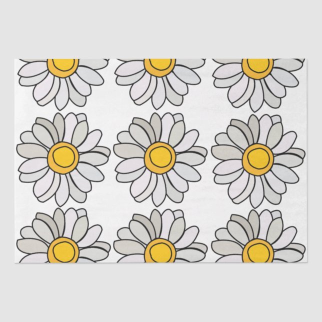 Papel De Seda Daisy Flower Floral Daisy (Anverso)