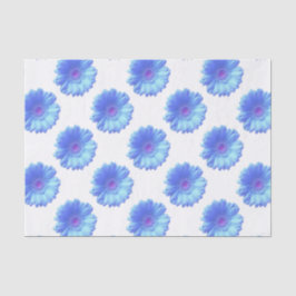 Papel De Seda Daisy gerbera azul