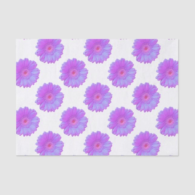 Papel De Seda Daisy gerbera morada (Anverso)