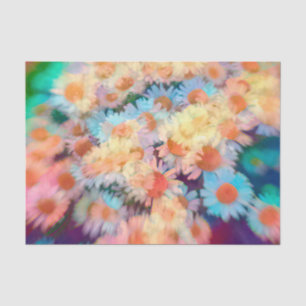 Papel De Seda Daisy Hippie Boho Estampado Floral Colorido
