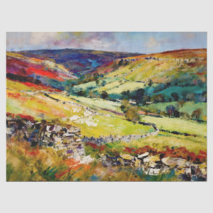 Papel De Seda "Dales en Bloom" - Paisaje de Yorkshire