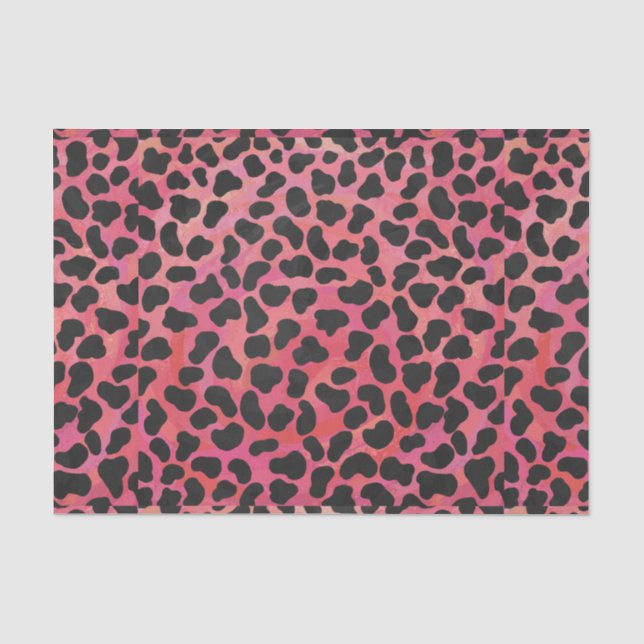 Papel De Seda DalmatiDalmatian Impresión negra y roja (Anverso)