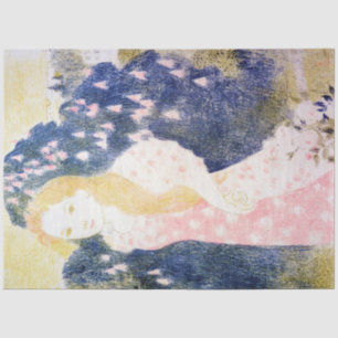 Papel De Seda Dama con vestido rosa, Maurice Denis