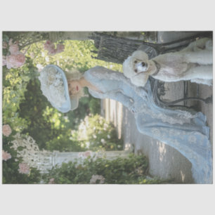 Papel De Seda Dama de cosecha en descascaramiento en Garden & Po