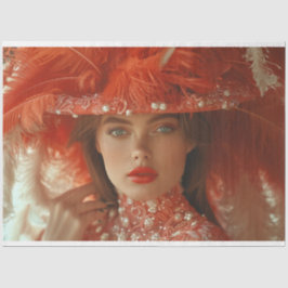 Papel De Seda Dama de Flapper de la Vintage en la Decoración Nar