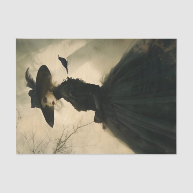 Papel De Seda Dama de gótico (Anverso)