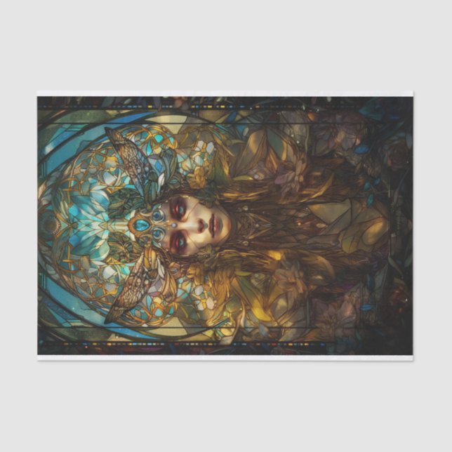 Papel De Seda Dama de hadas de vidrio templado (Anverso)