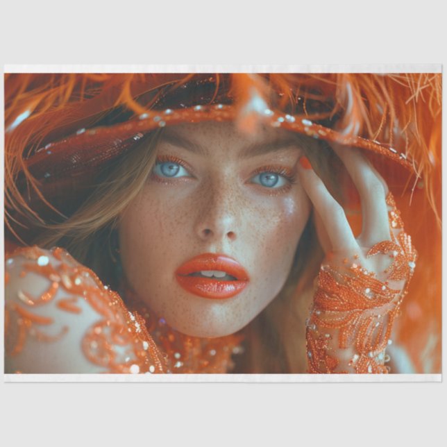 Papel De Seda Dama de la bogavante flapper en desconcierto Naran (Anverso)