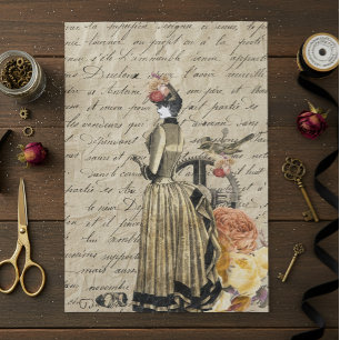 Papel De Seda Dama de oro victoriana antigua steampunk