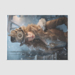 Papel De Seda Dama de Steampunk en invierno