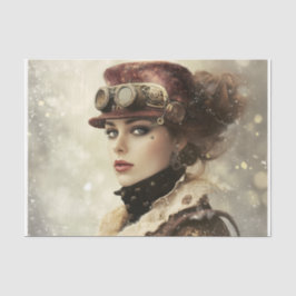 Papel De Seda Dama de Steampunk en invierno