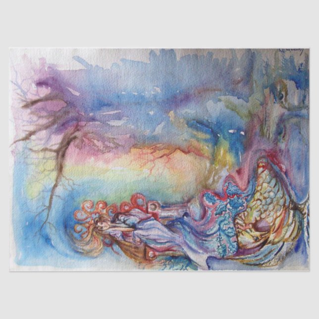 Papel De Seda DAMA DEL LAGO / Mágica y misterio (Anverso)