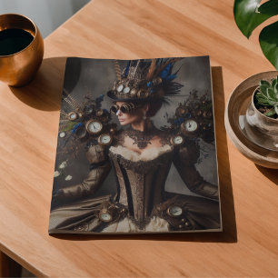 Papel De Seda Dama del Tiempo Victoriana Vintage Steampunk