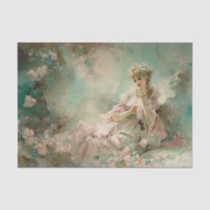 Papel De Seda Dama en el jardín