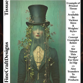 Papel De Seda Dama etérea En Velo, Ojos Ocultos Desconchamiento 