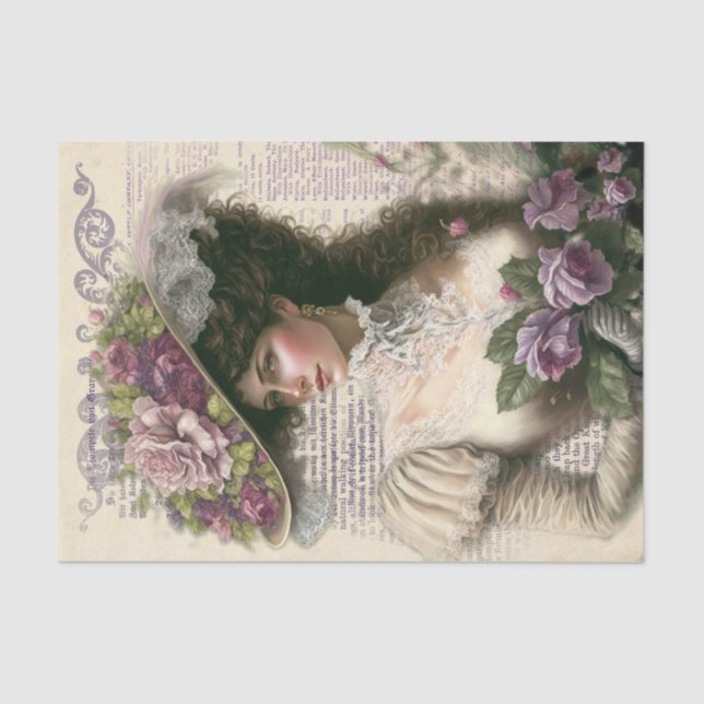 Papel De Seda Dama victoriana (Anverso)