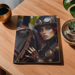 Papel De Seda Dama Victoriana Steampunk Dark Rider Decoupage