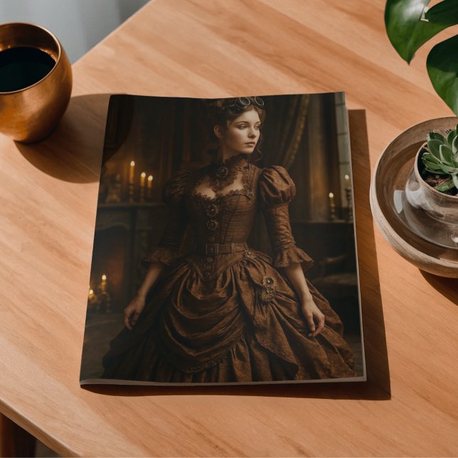 Papel De Seda Dama Victoriana Steampunk en marrón con decoupage (Subido por el creador)
