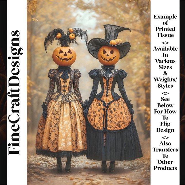 Papel De Seda Damas de Calabaza Steampunk Victorianas AL4 Decoup (Subido por el creador)