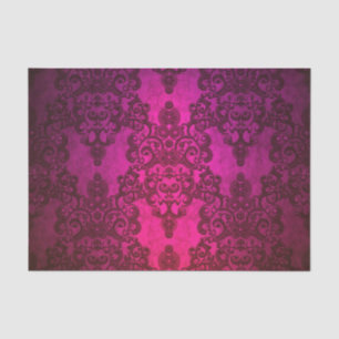 Papel De Seda Damascado Magenta Profundo