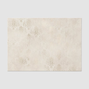 Papel De Seda Damasco antiguo marfil y blanco