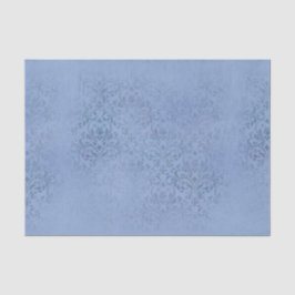 Papel De Seda Damasco azul