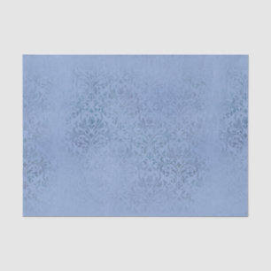 Papel De Seda Damasco azul