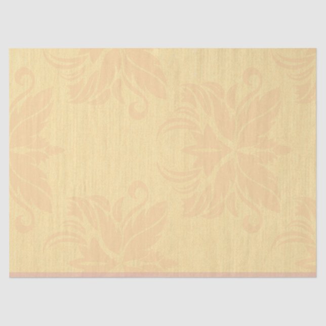Papel De Seda Damasco de Antigüedades Blancas de Carnicería Rosa (Anverso)