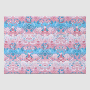 Papel De Seda Damasco de dragón transgénero - Color de la bander