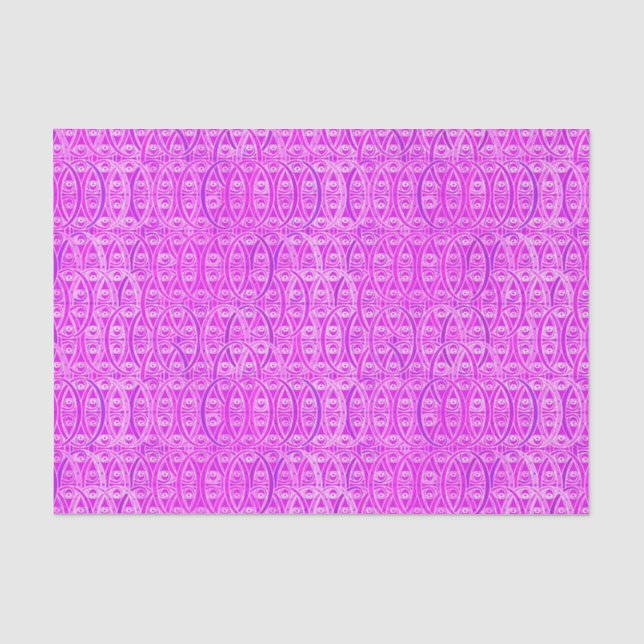 Papel De Seda Damasco del Arabesque - lavanda y orquídea (Anverso)