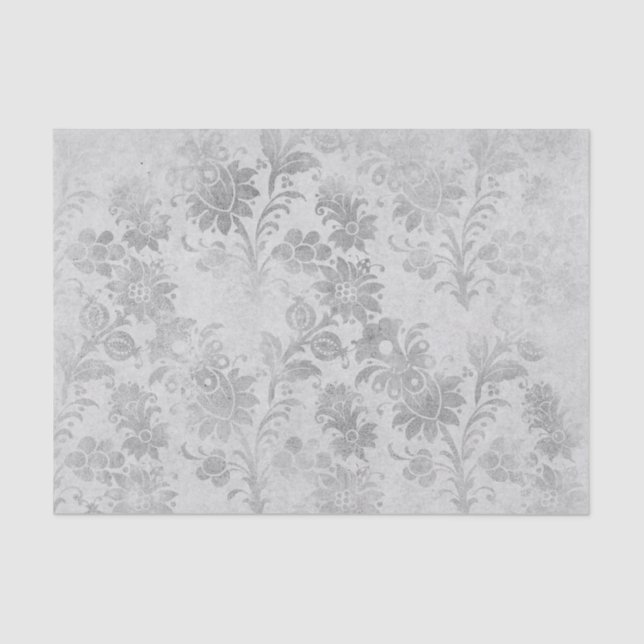 Papel De Seda Damasco floral antiguo (Anverso)