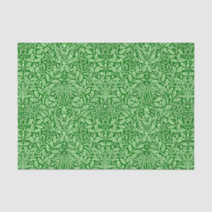 Papel De Seda Damasco floral Art Nouveau, verde esmeralda