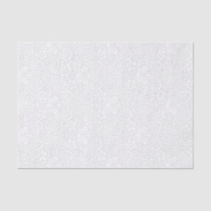 Papel De Seda Damasco floral blanco bonito